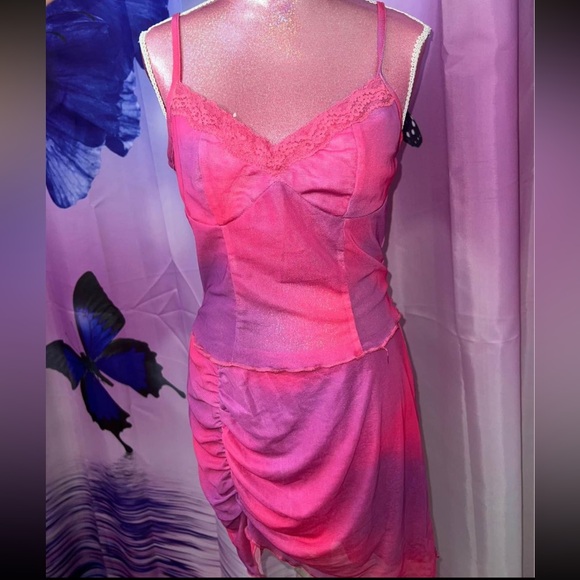 y2k mesh tank top & skirt set - Picture 2 of 2